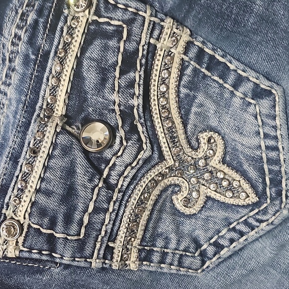 Rock Revival Boot Jeans Low Waist Size 26 Victories - Picture 6 of 8